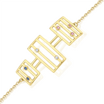 Resmi Galeri görüntüleyicisine yükleyin, Mavi ve Pembe Safir Elmaslı Üçlü Aydınlık Bileklik