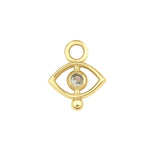 Load image into Gallery viewer, Solo Gem Evil Eye Charm with Green Sapphire
