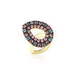 Load image into Gallery viewer, Drop Stud Earring with London Blue Topaz and Pink Tourmaline