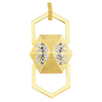 Resmi Galeri görüntüleyicisine yükleyin, Mavi Safir ve Elmaslı Tam Rozet HexaGlow Küpe