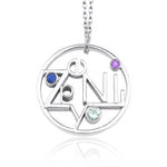 Resmi Galeri görüntüleyicisine yükleyin, Klasik Gümüş Sarılan İsimler Kolye (2 cm / 0,79 inç)