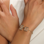 Resmi Galeri görüntüleyicisine yükleyin, Pembe Safir ve Pırlanta ile Duo Aydınlık Bileklik