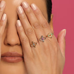 Load image into Gallery viewer, Single Evil Eye Ring With Diamond