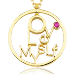 Load image into Gallery viewer, Love Myself Necklace with Ruby