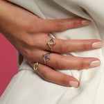 Resmi Galeri görüntüleyicisine yükleyin, Rodolit Taşlı Evil Eye Yüzük