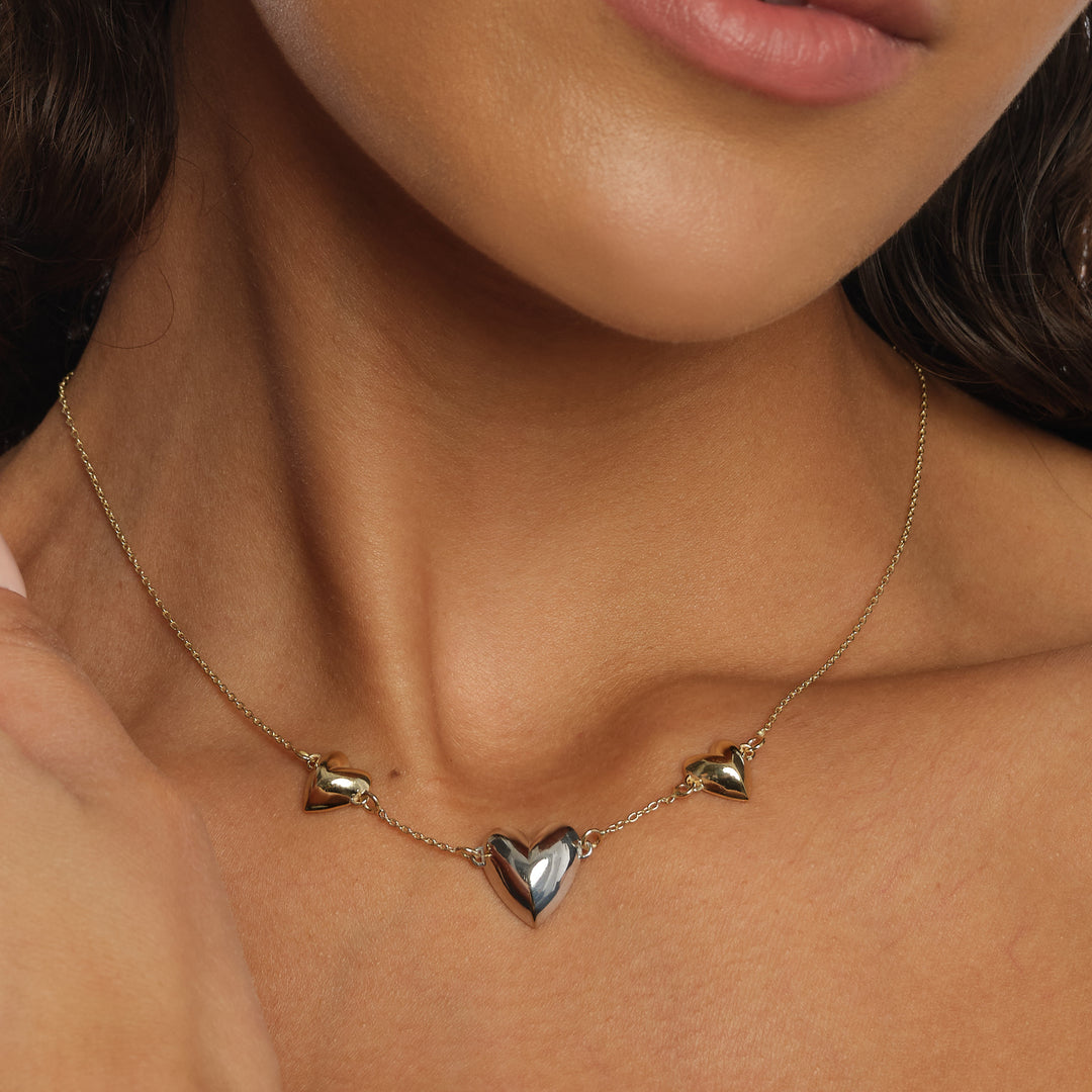 Tri-Heart Love Necklace