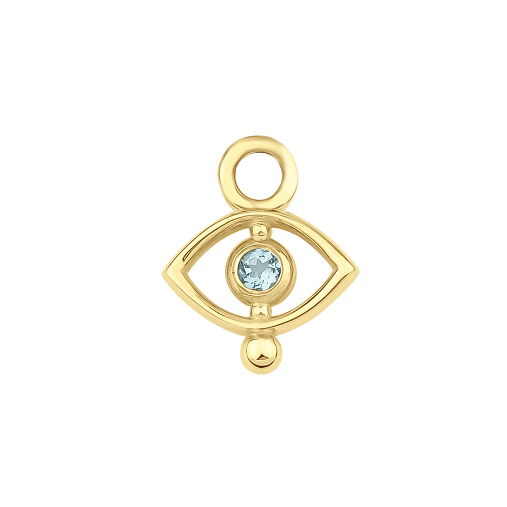 Solo Gem Nazar Boncuğu Sky Blue Topaz ile