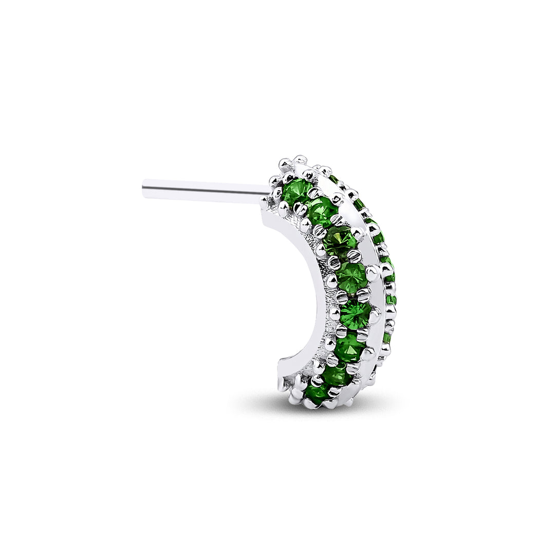 Prismatic Earring with Tsavorite