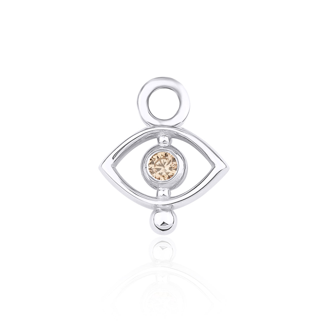 Solo Gem Nazar Boncuğu Tılsımı Konyak Elmaslı