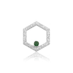 Resmi Galeri görüntüleyicisine yükleyin, Solo HexaGlow Desenli Elmas/Zümrüt Küpe
