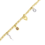 Load image into Gallery viewer, Italian Horn Charm with Cognac Diamond
