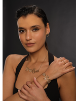 Load image into Gallery viewer, Trio Luminous Bracelet with Blue and Pink Sapphire Diamond
