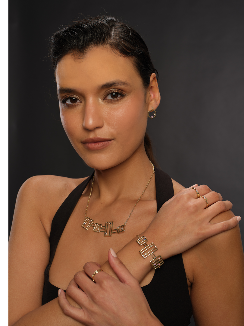 Trio Luminous Bracelet with Blue and Pink Sapphire Diamond