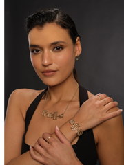 Mavi ve Pembe Safir Elmaslı Üçlü Aydınlık Bileklik