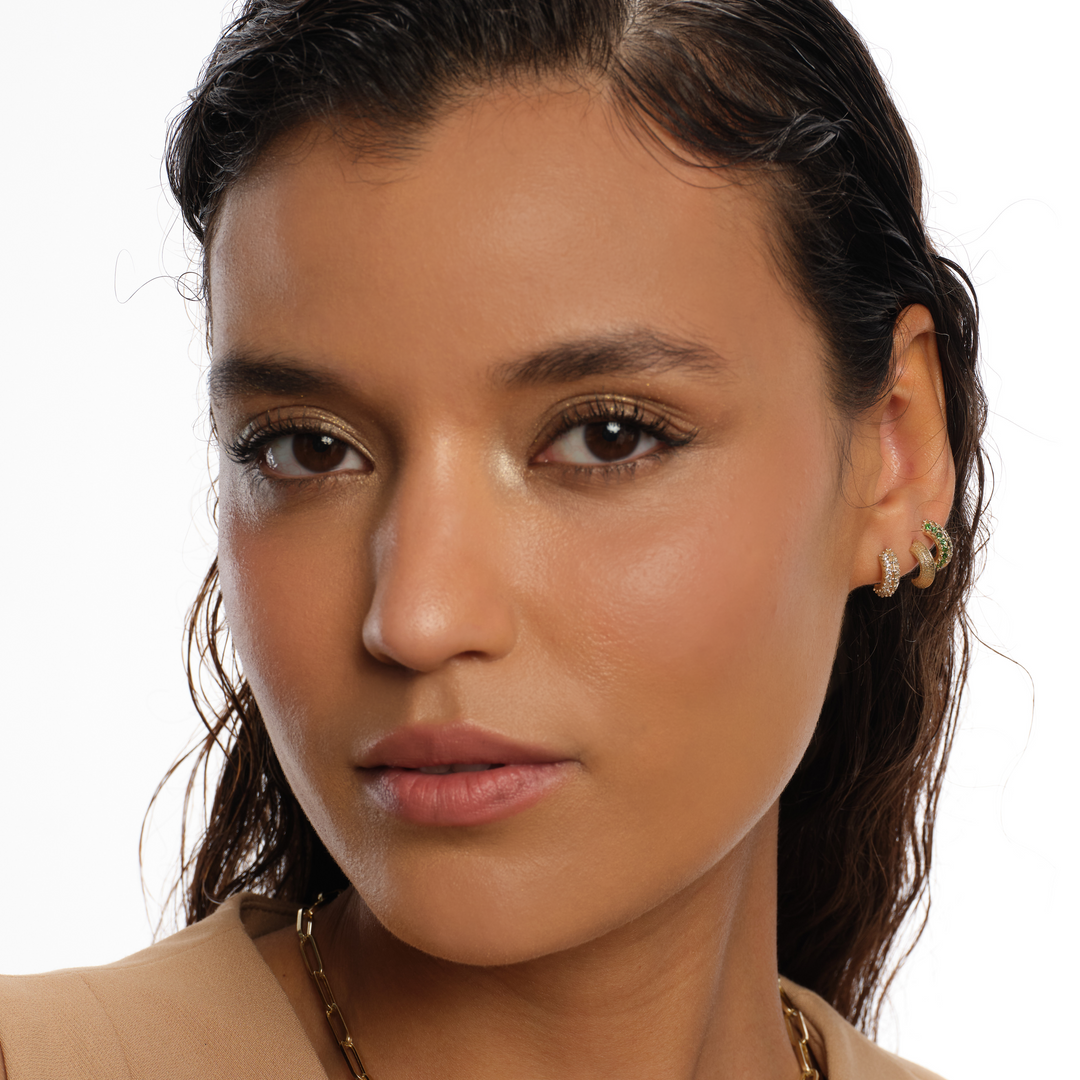 Prismatic Earring with Diamonds