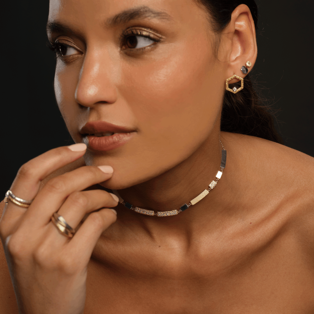 Prismatic Necklace with Diamonds